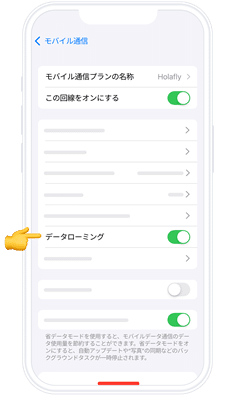 Holaflyのアクティベート方法(iPhone)③